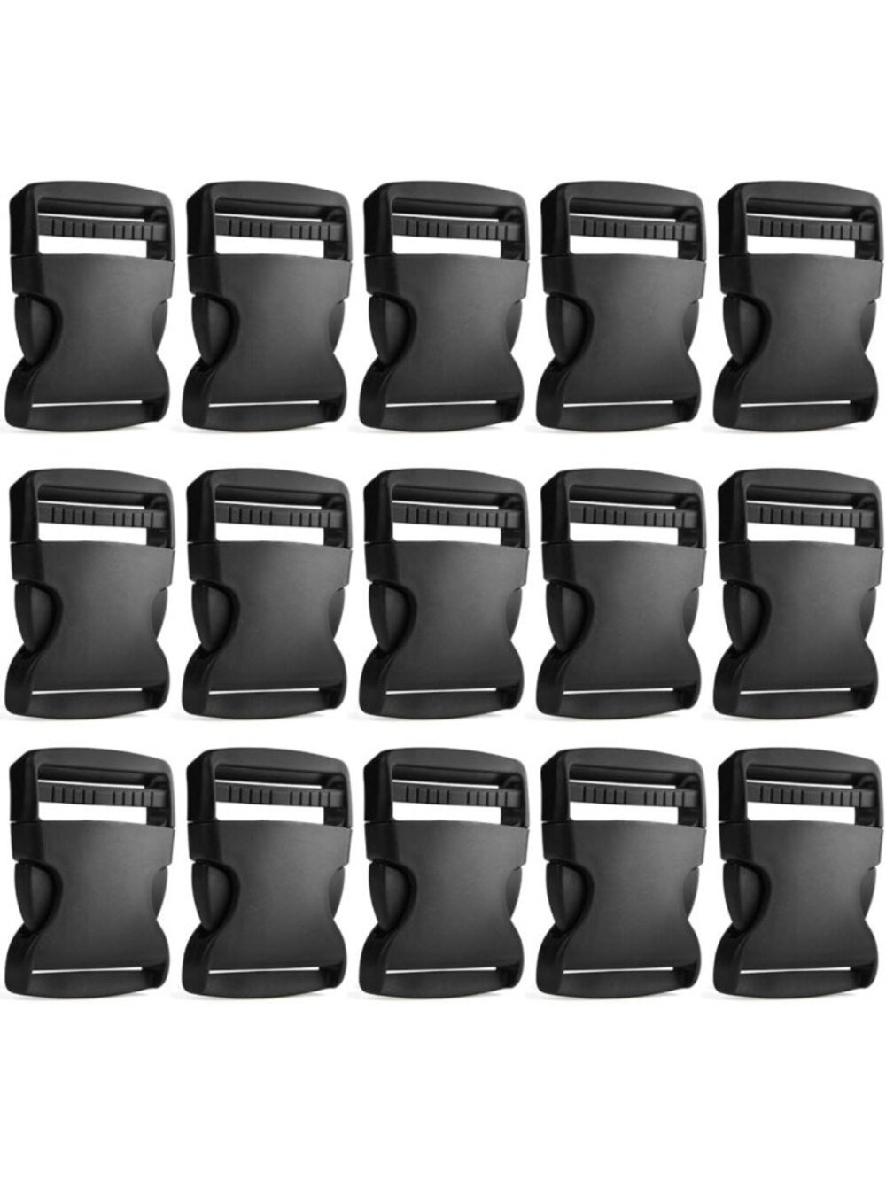 15 Pack Adjustable Plastic Quick Release Buckles for Pet Collars & Straps - 2
